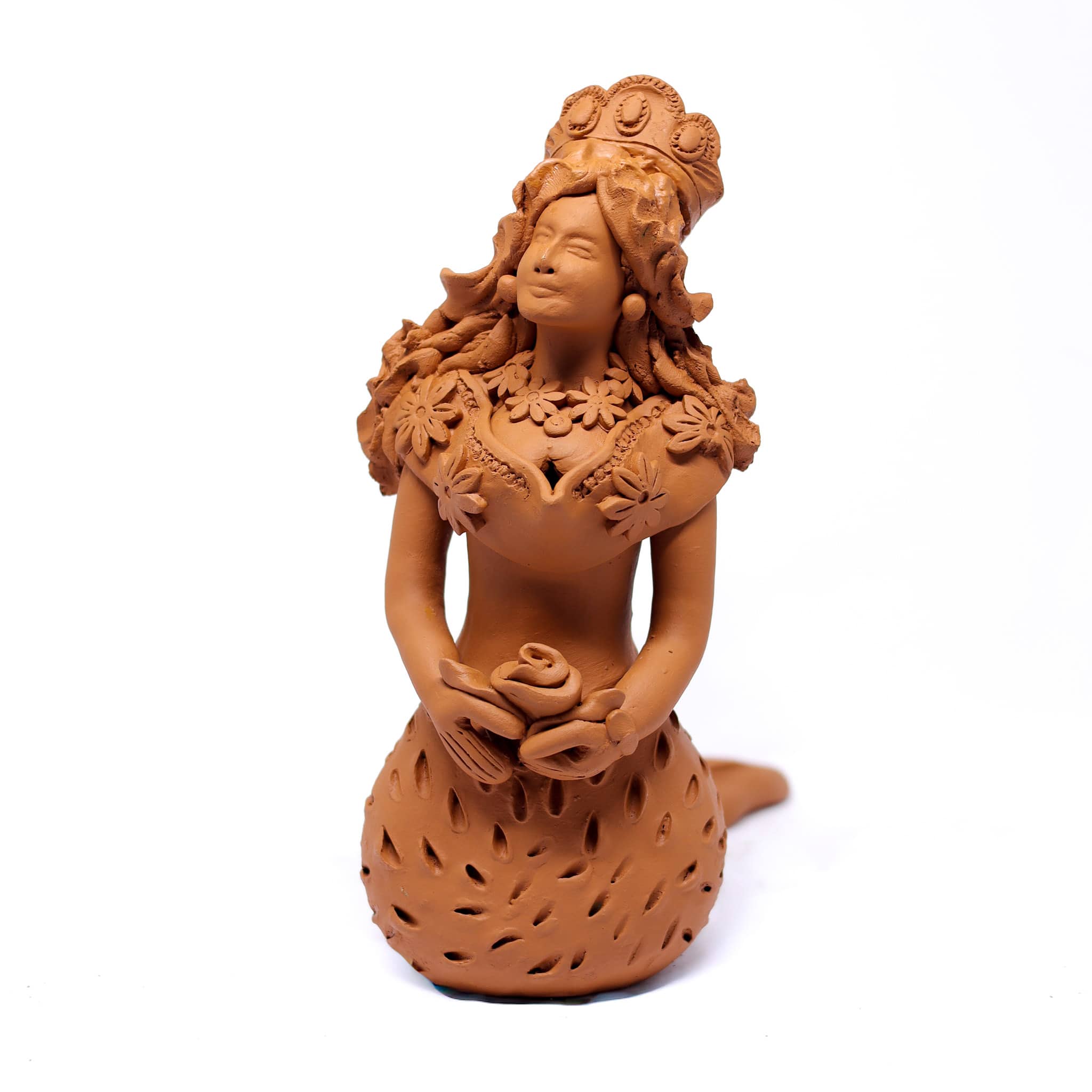 Escultura Sereia em Cerâmica