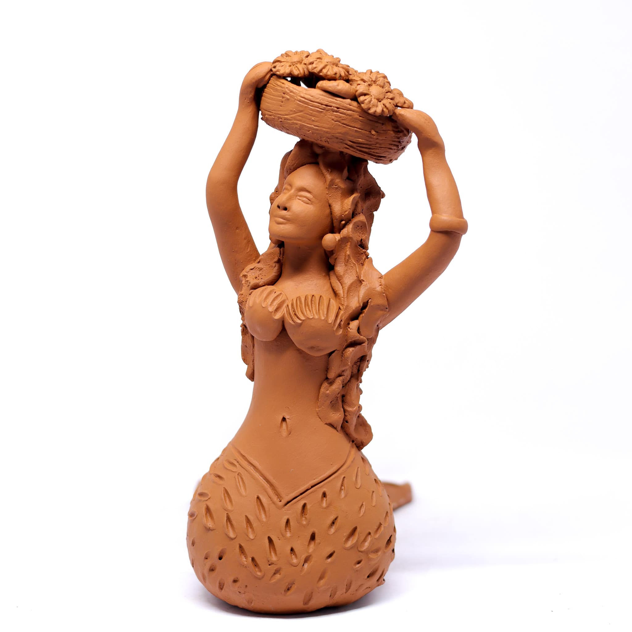 Escultura Sereia em Cerâmica