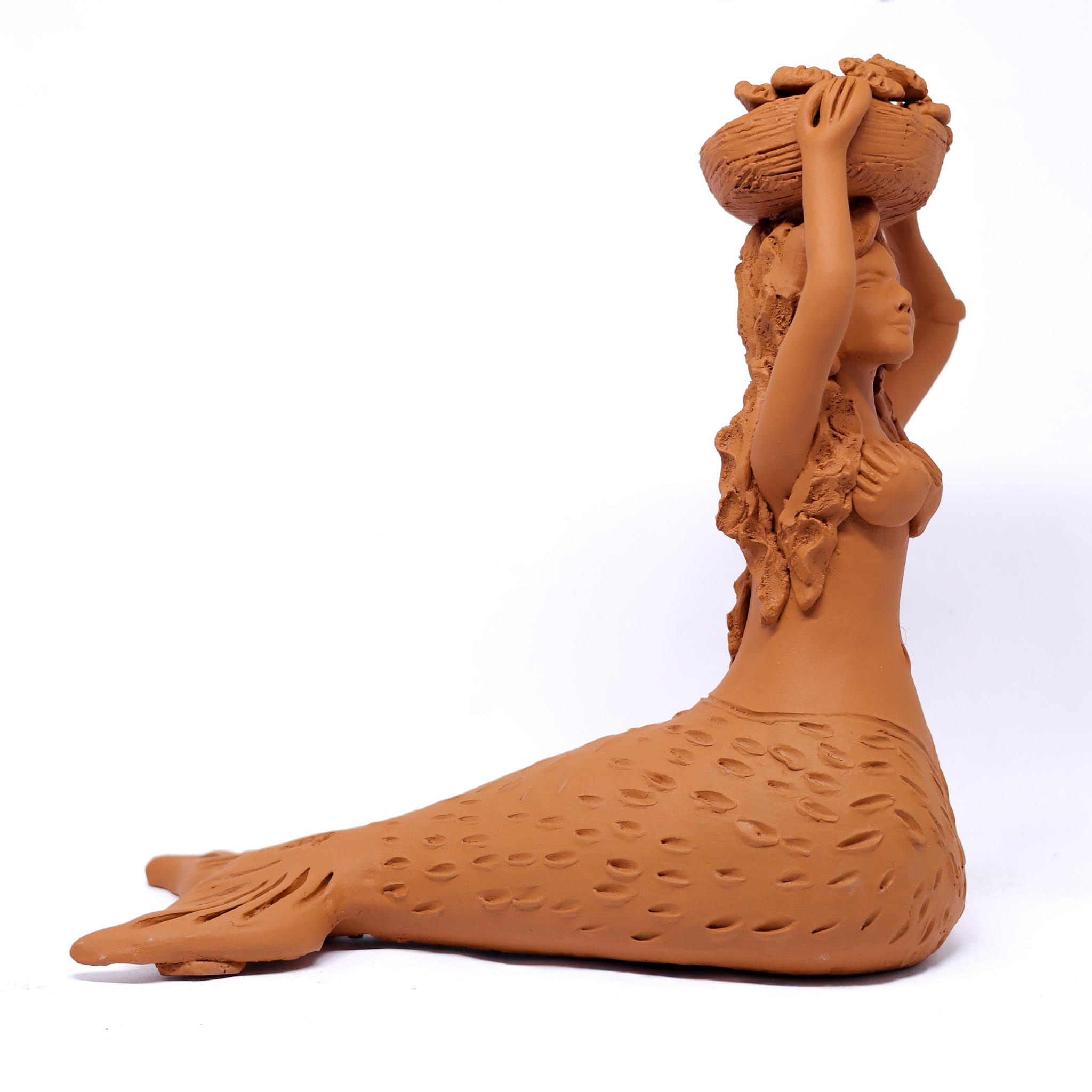 Escultura Sereia em Cerâmica