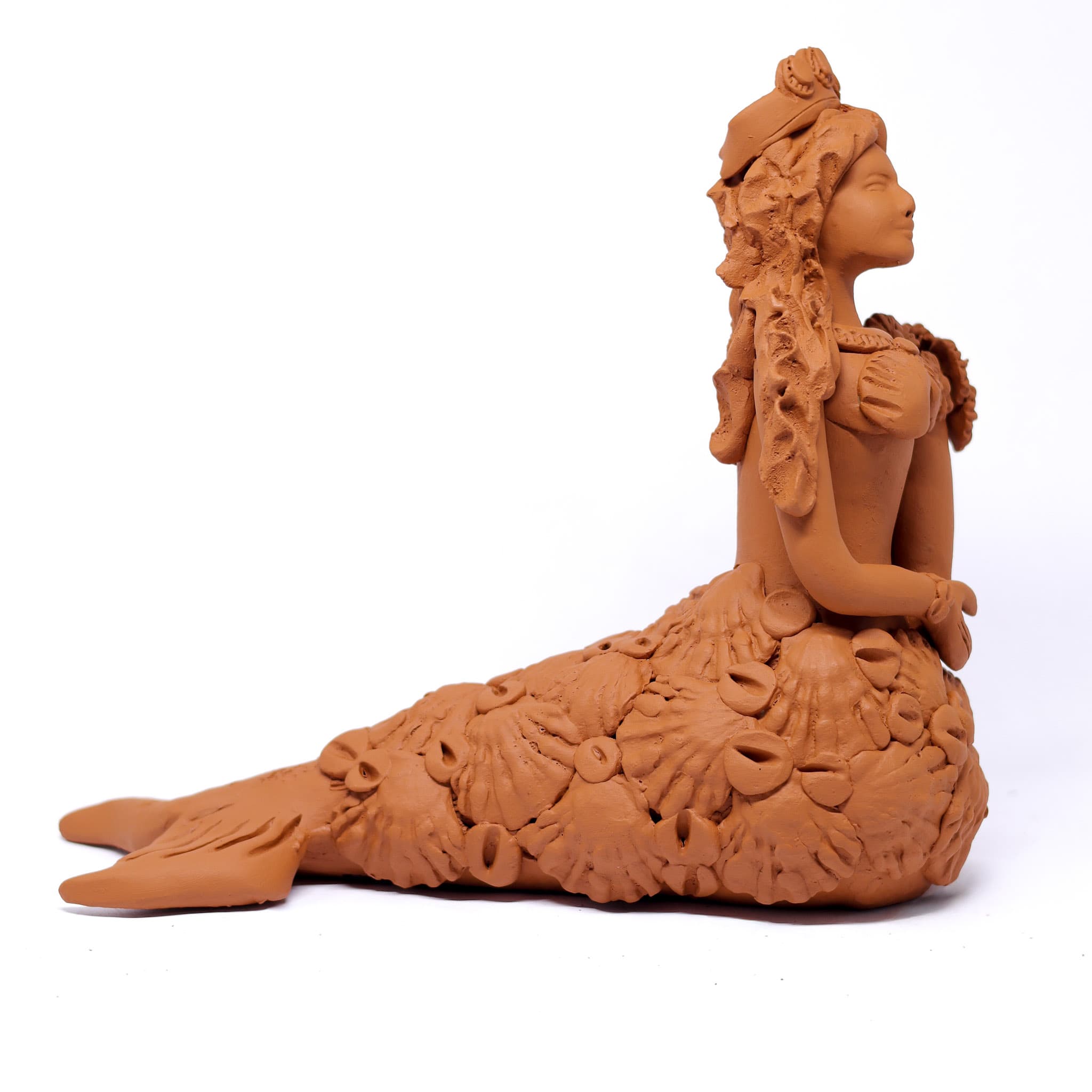 Escultura Sereia em Cerâmica