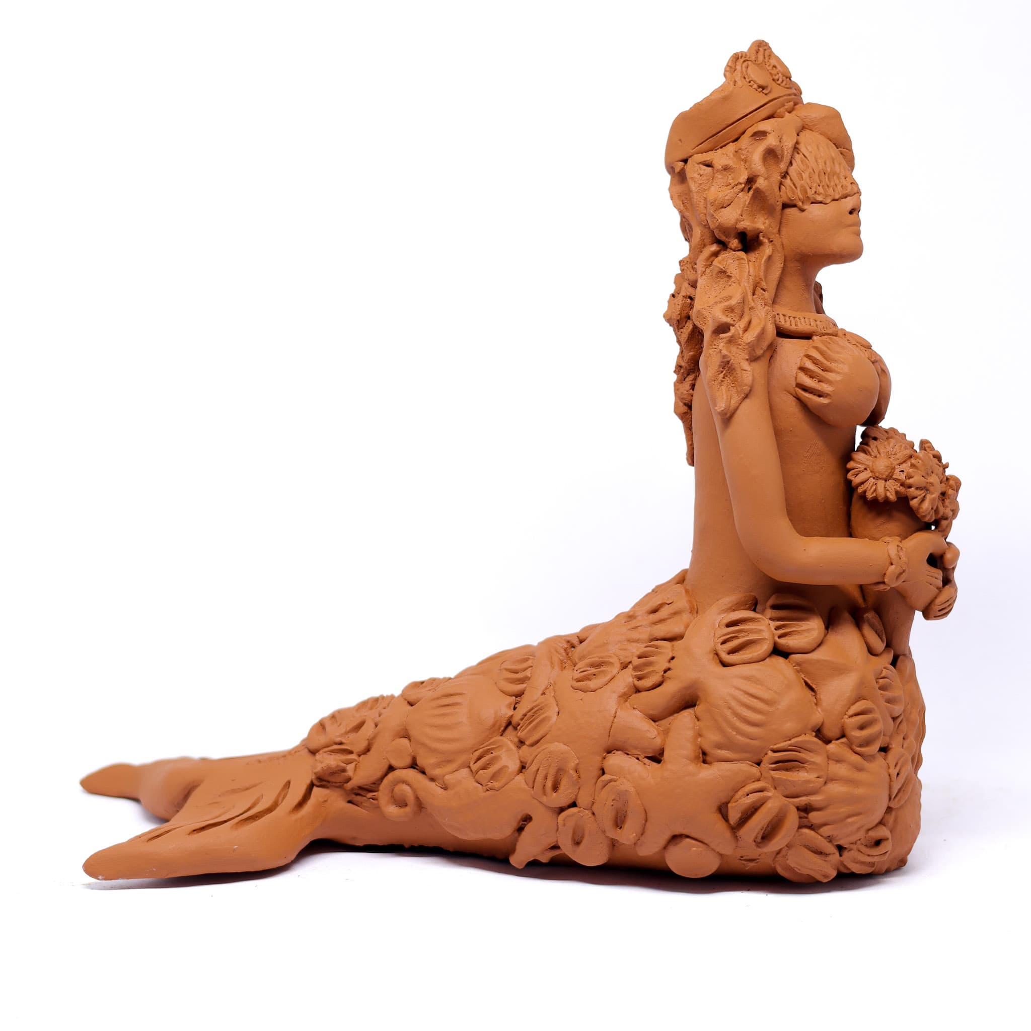 Escultura Sereia em Cerâmica
