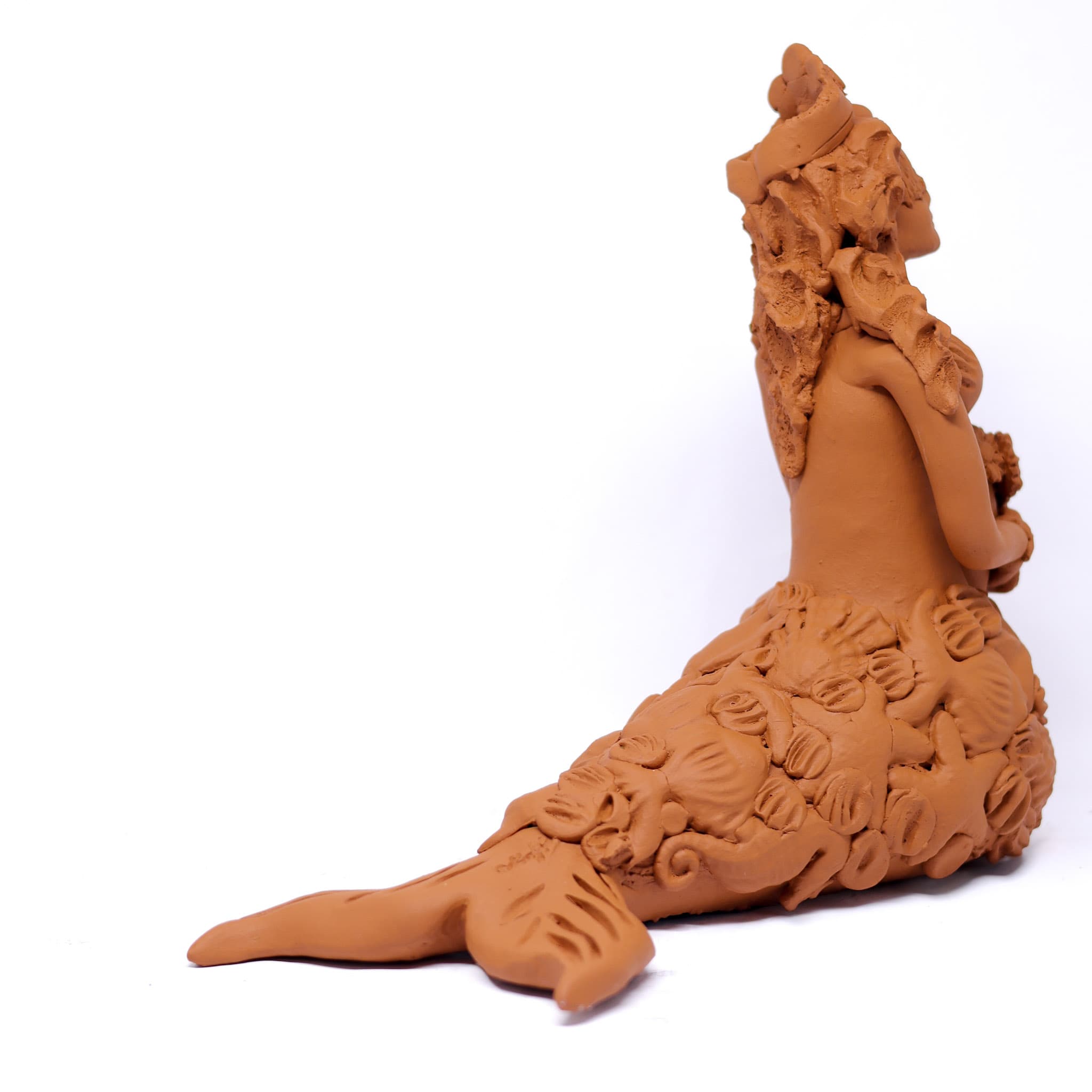 Escultura Sereia em Cerâmica