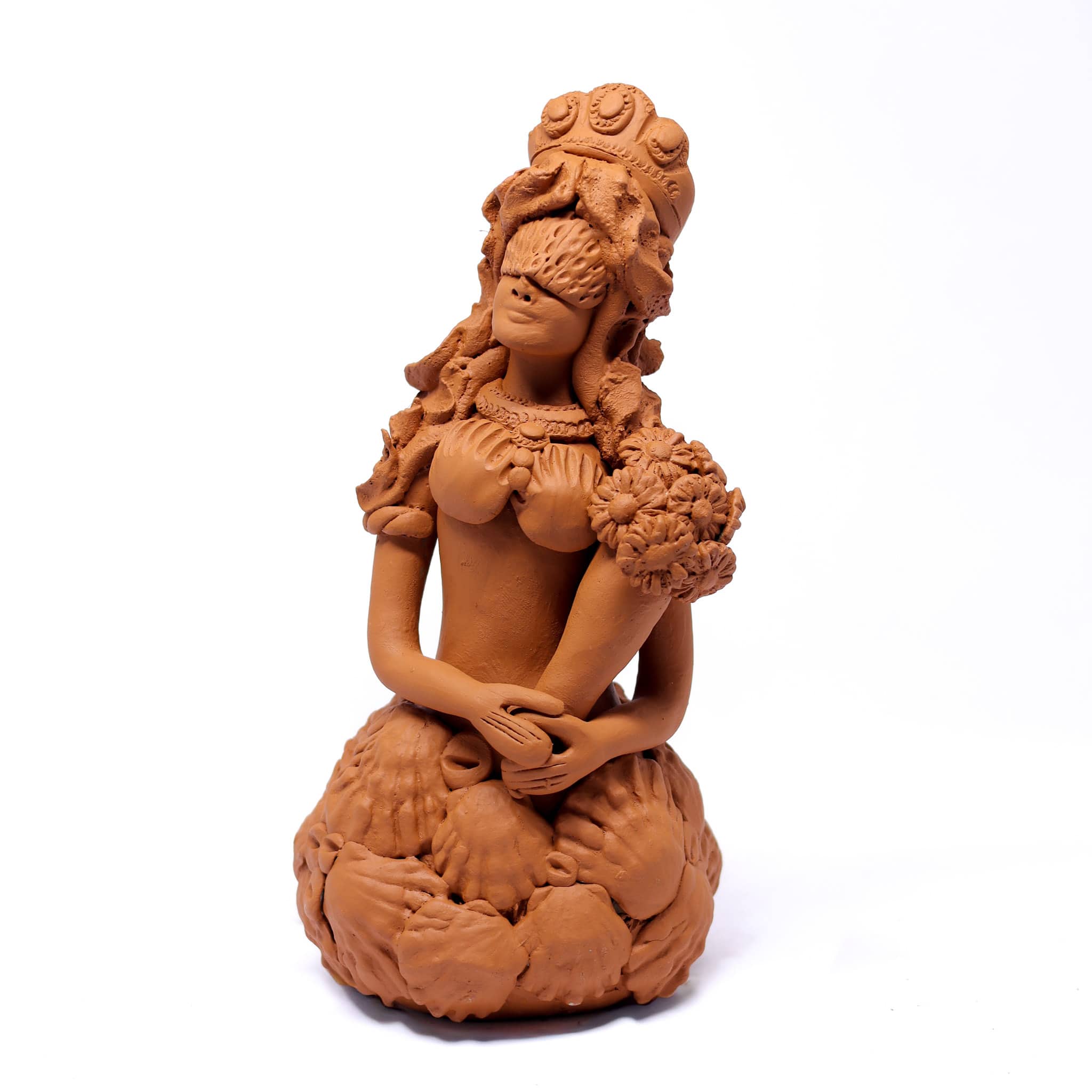 Escultura Sereia em Cerâmica