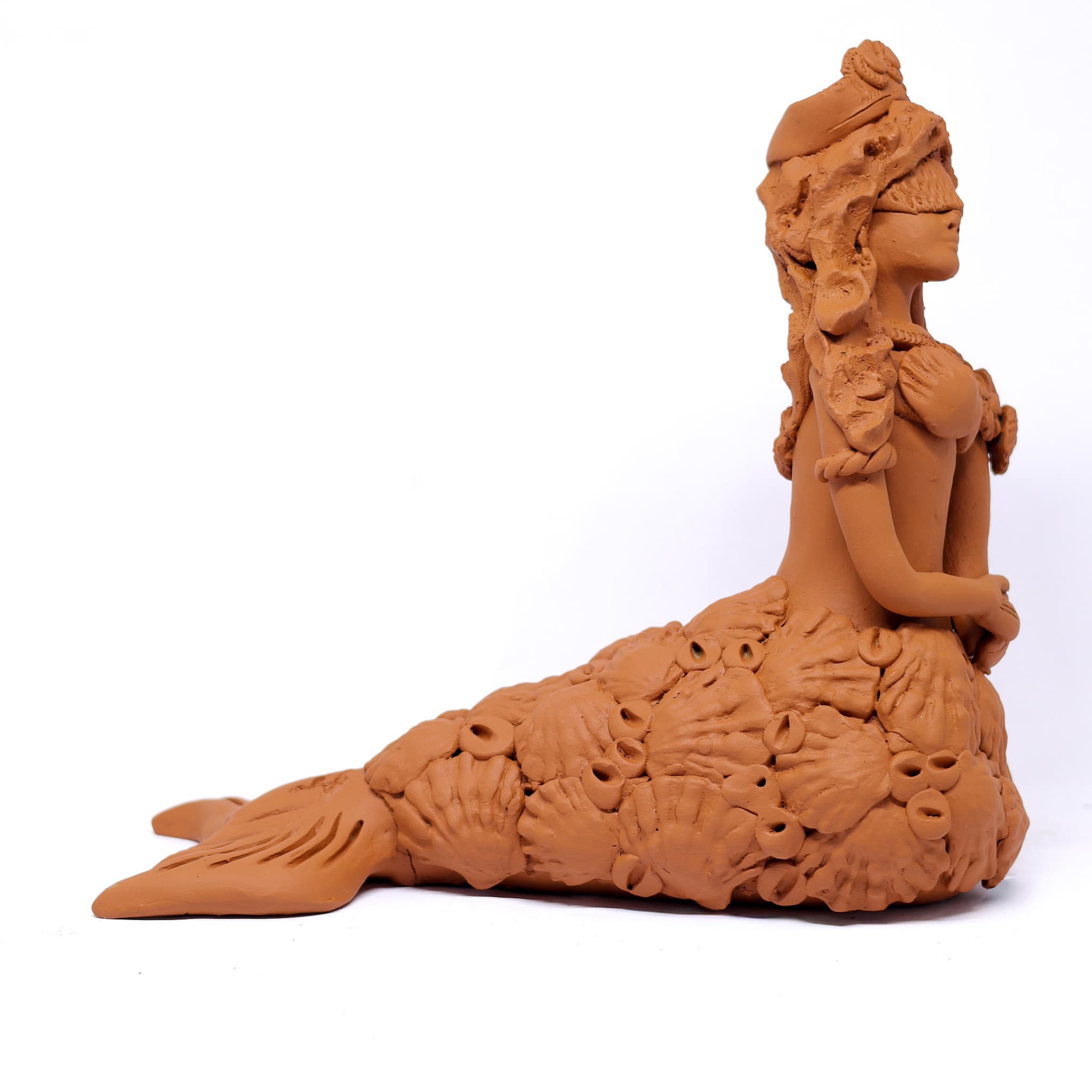 Escultura Sereia em Cerâmica