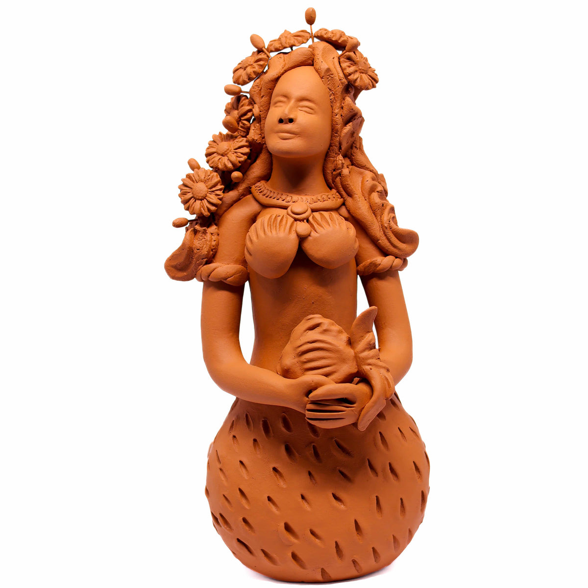 Escultura Sereia em Cerâmica