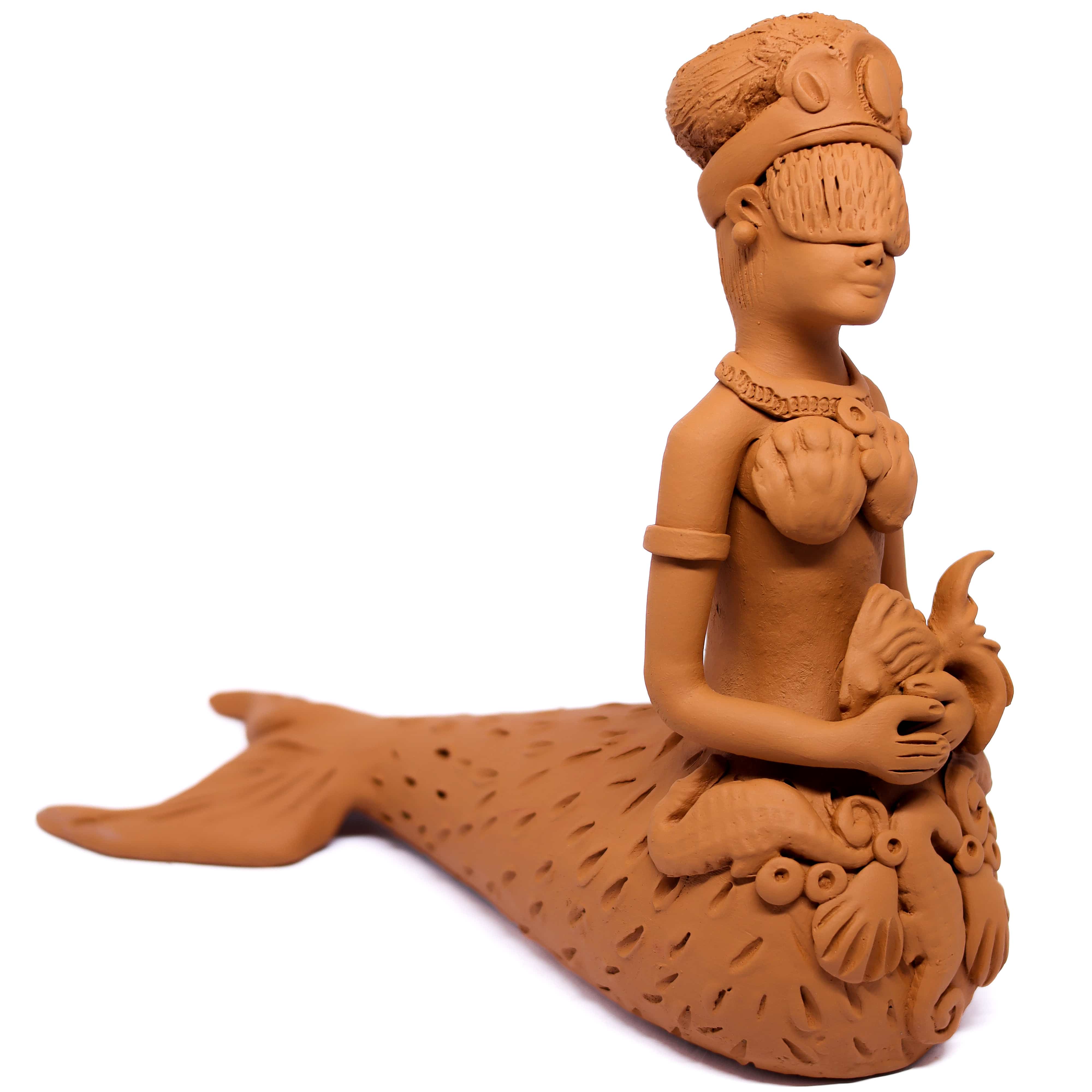 Escultura Sereia em Cerâmica 18