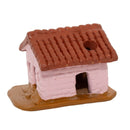 Miniatura Casinha em Barro Rosa