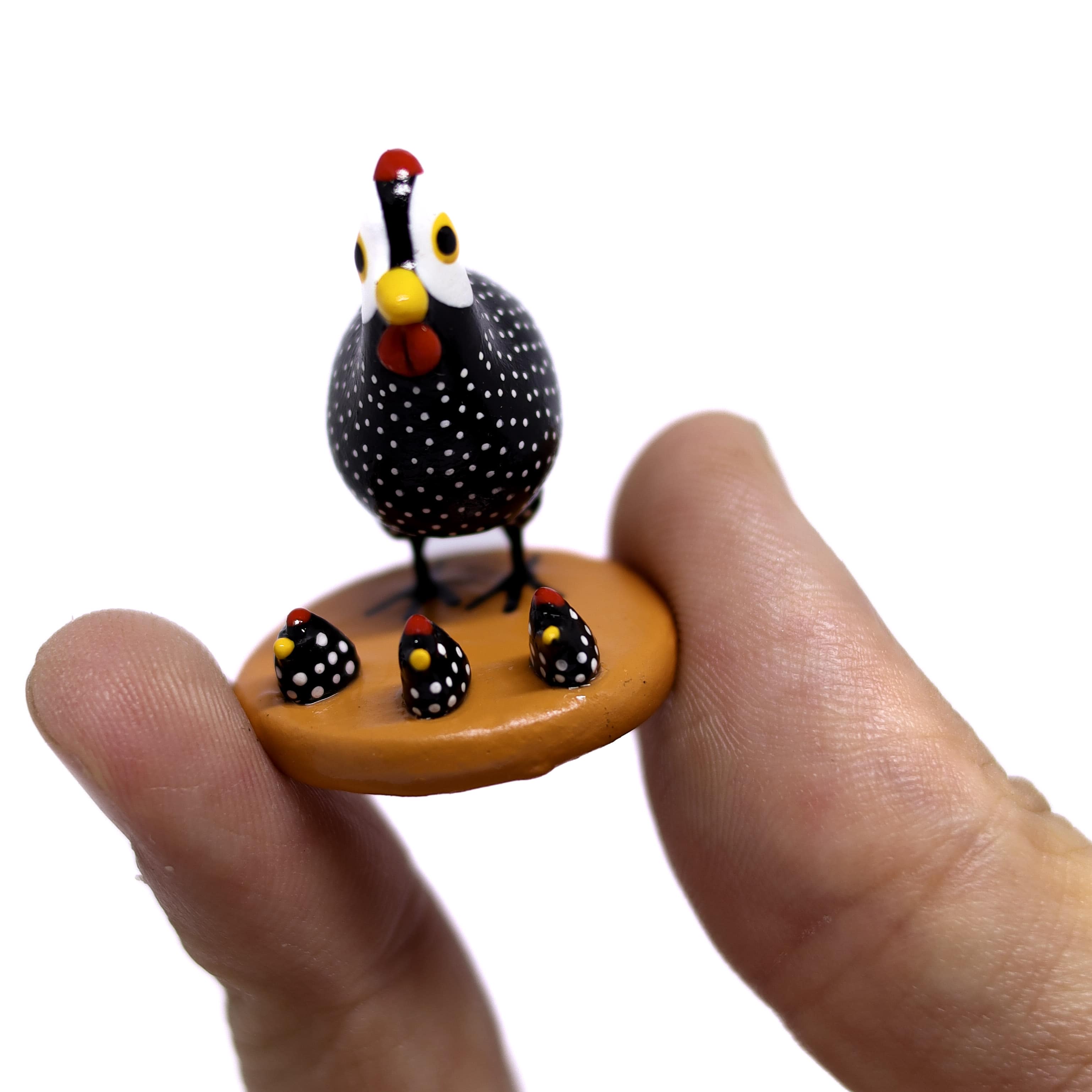 Miniatura Galinha da Angola em Cerâmica 05