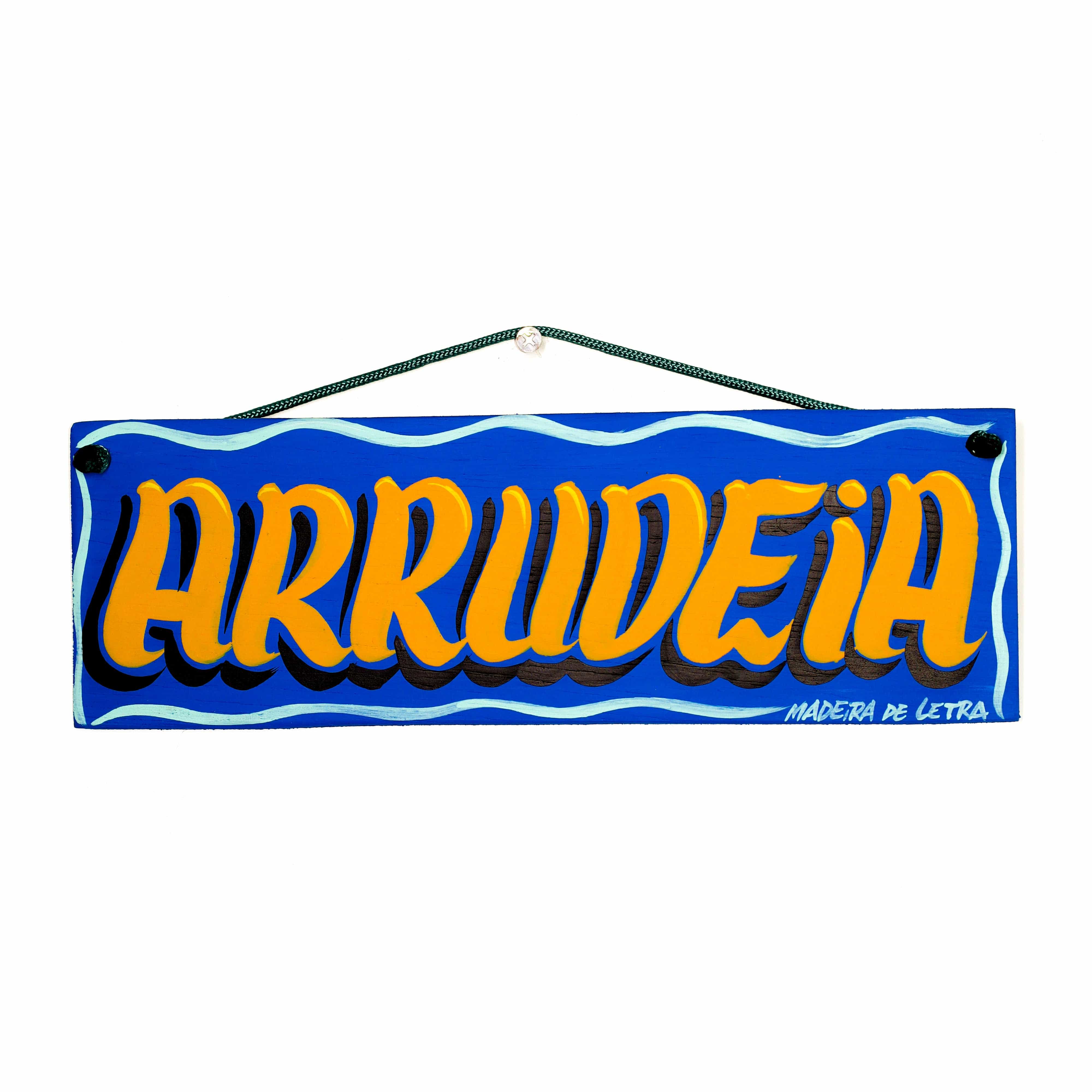 Placa Arrudeia em Madeira 27X09