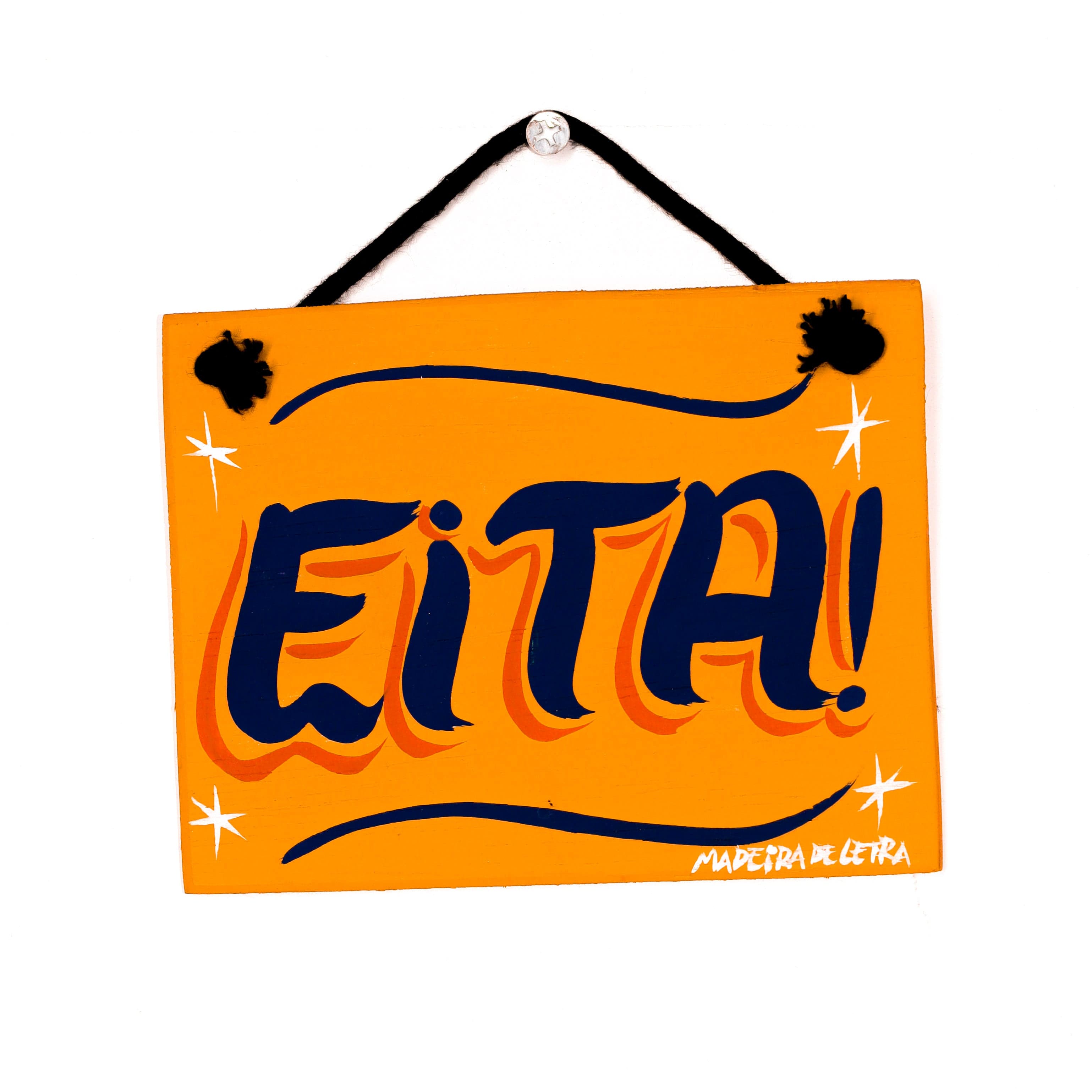 Placa Eita em Madeira 13x10