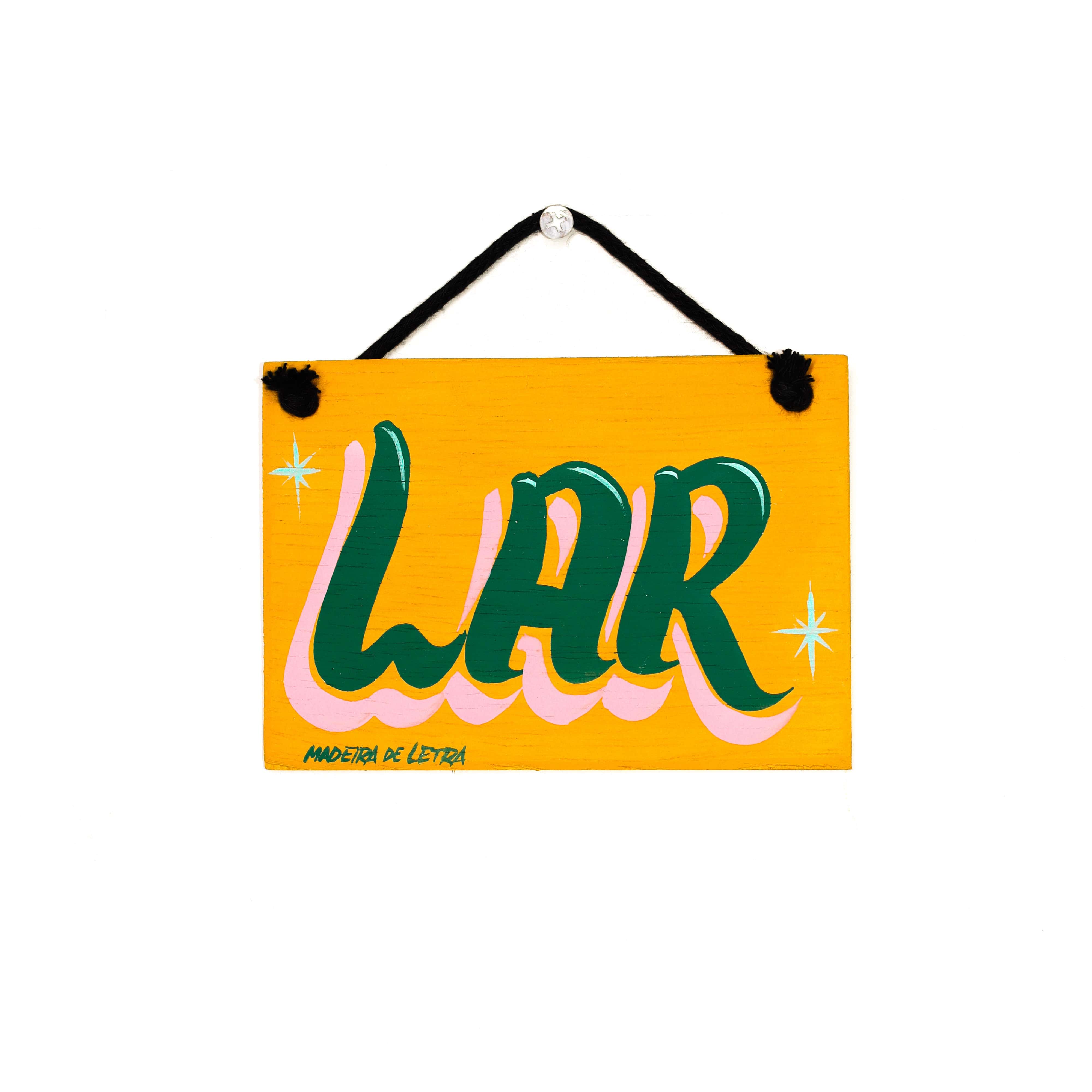 Placa Lar em Madeira 13x10