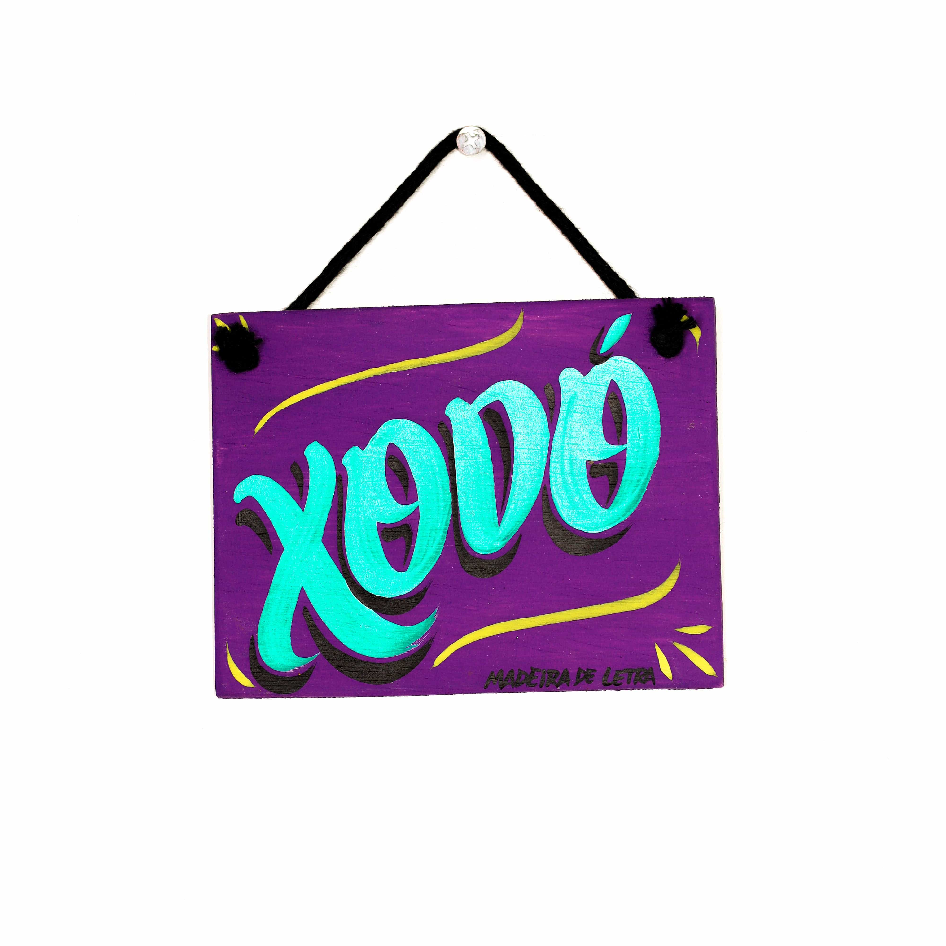 Placa Xodó em Madeira 13x10