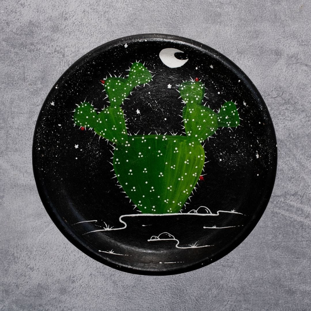 Prato de Cerâmica Cacto 20 cm