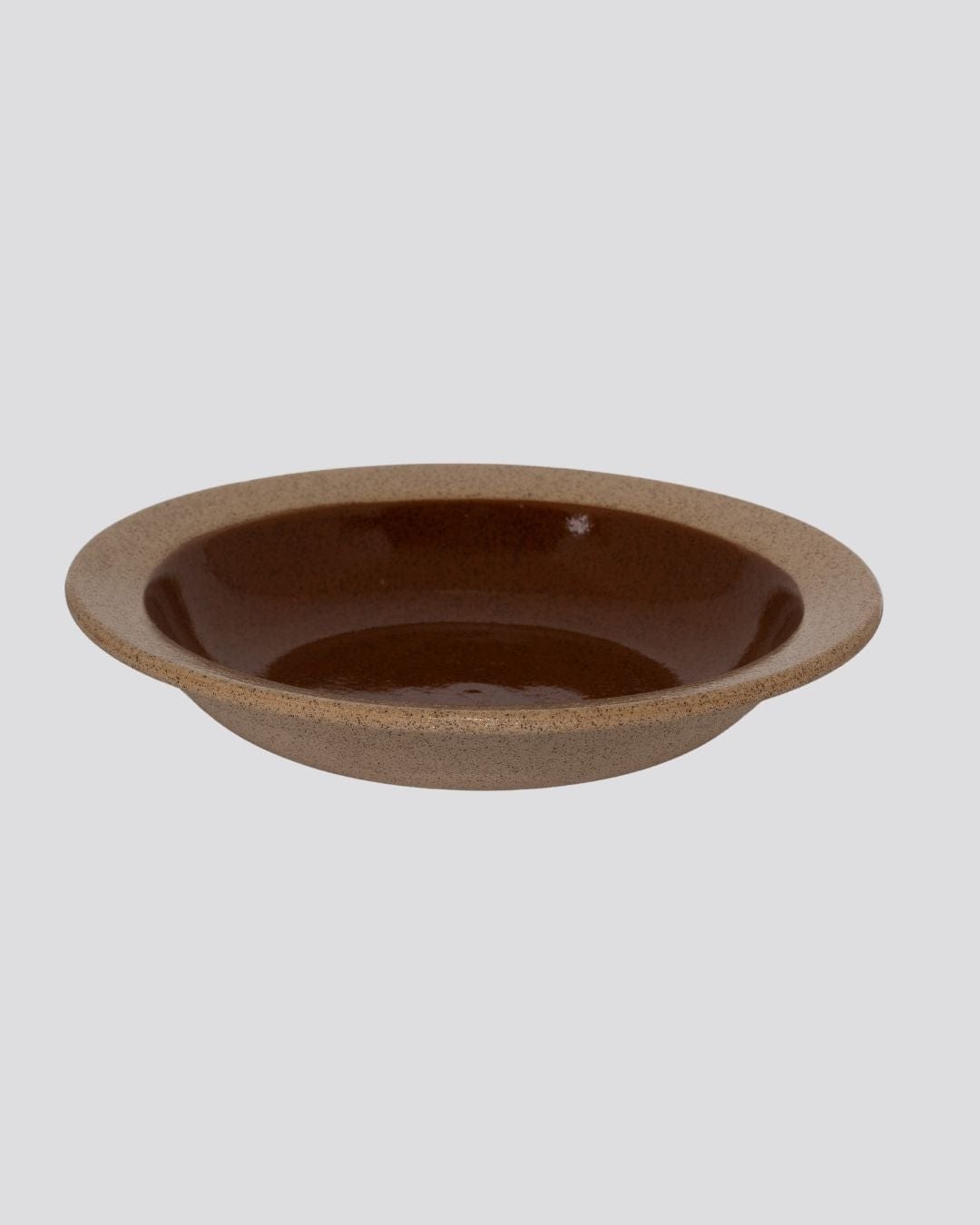 Prato Fundo Marrom em Cerâmica