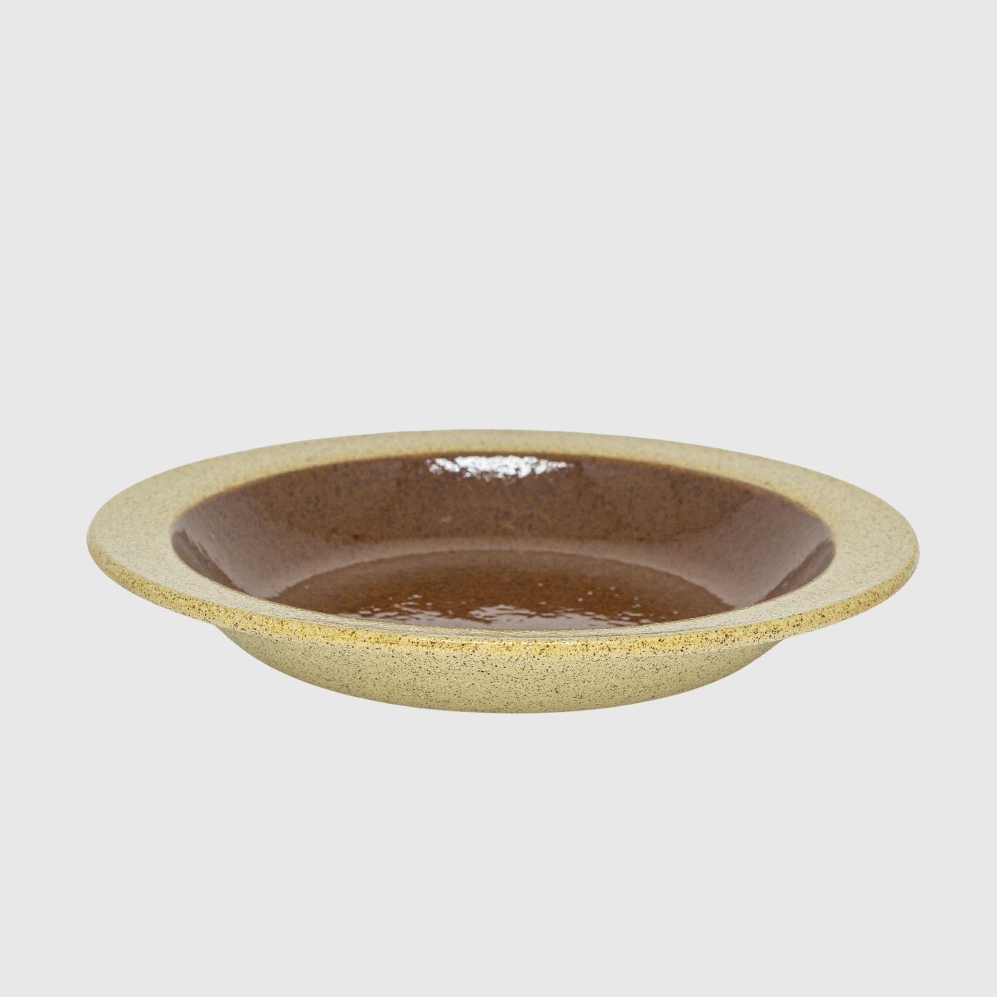 Prato Fundo Marrom em Cerâmica