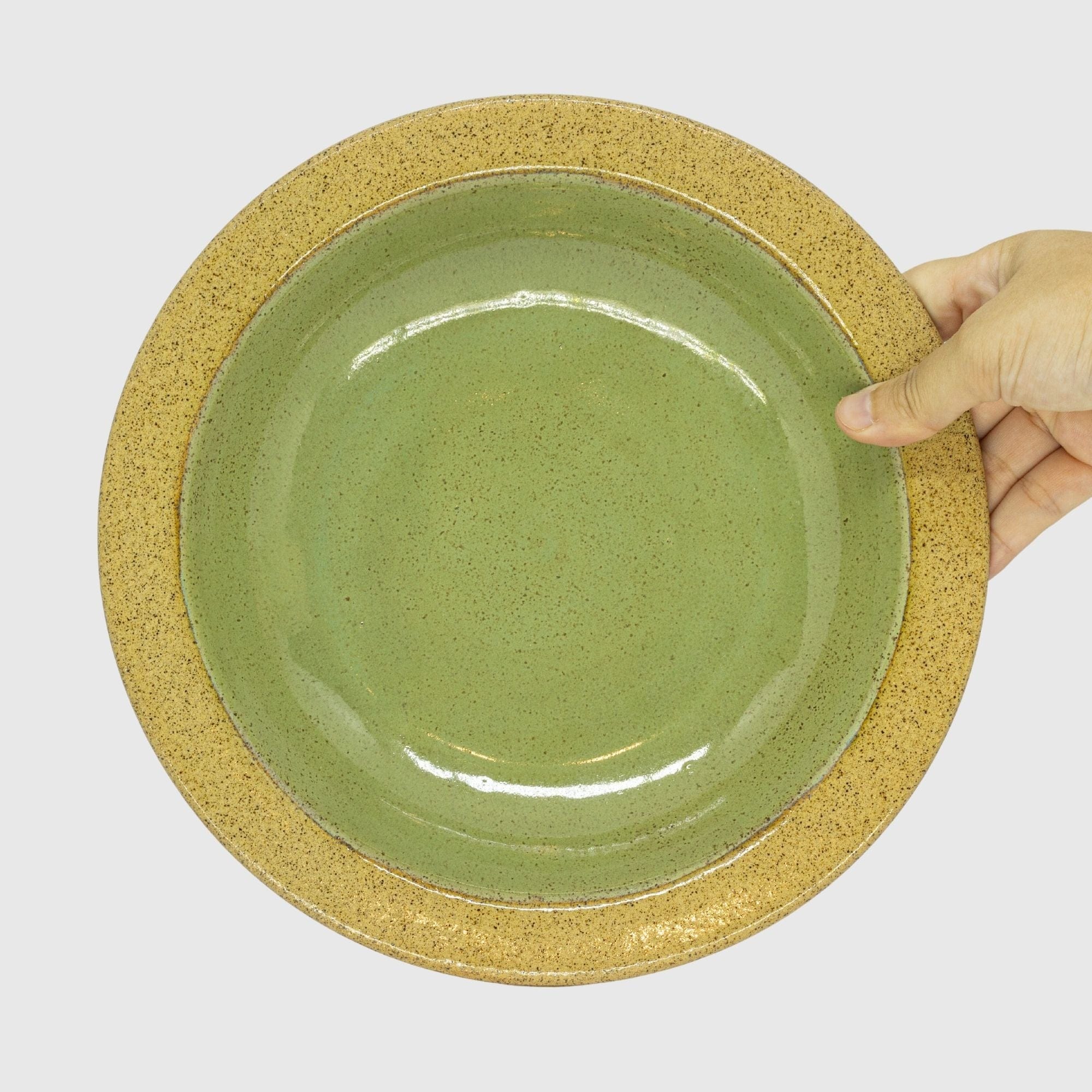 Prato Fundo Verde em Cerâmica