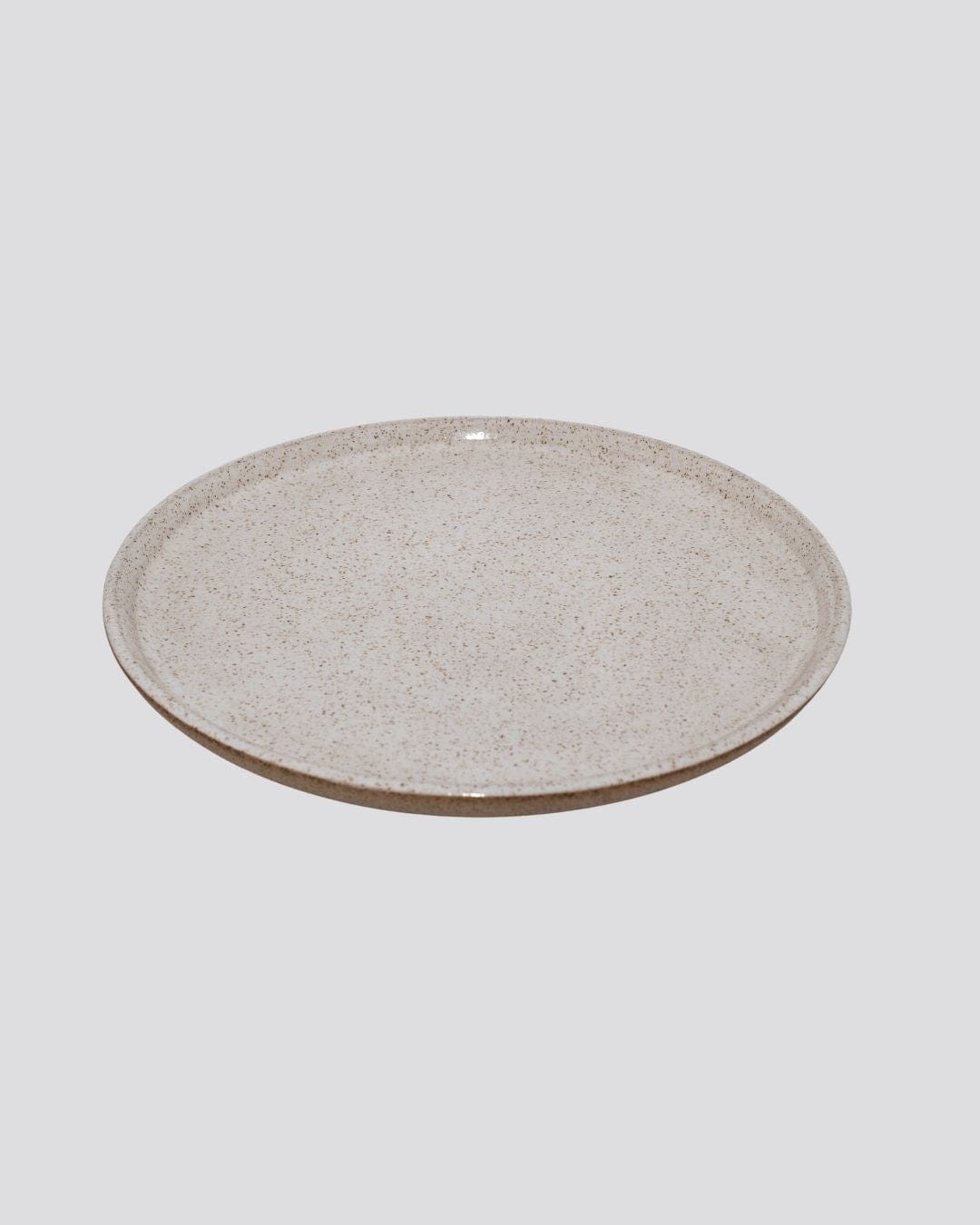 Prato Raso em Cerâmica Branco M