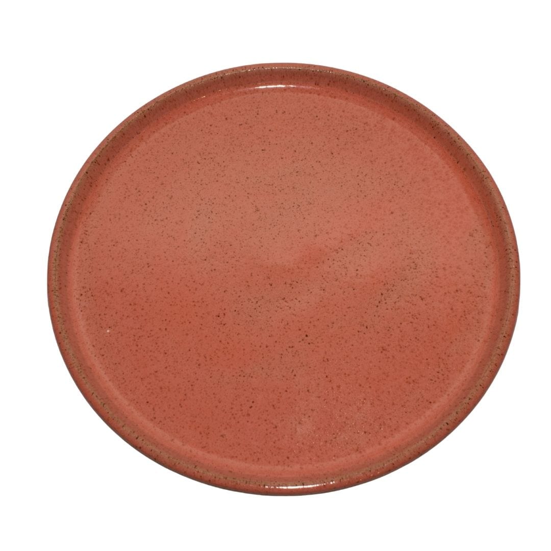 Prato Raso em Cerâmica Rosa G