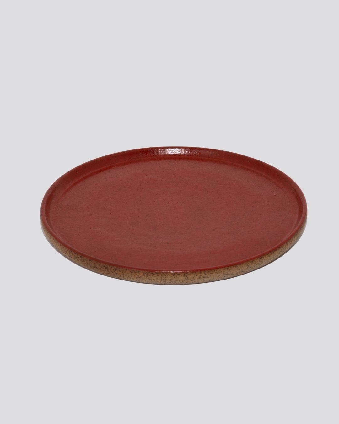 Prato Raso em Cerâmica Vermelho G