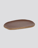 Prato Sobremesa em Cerâmica Marrom