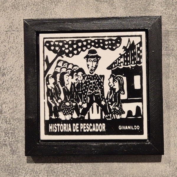 Quadrinho Historia de Pescador 14 X 14 cm