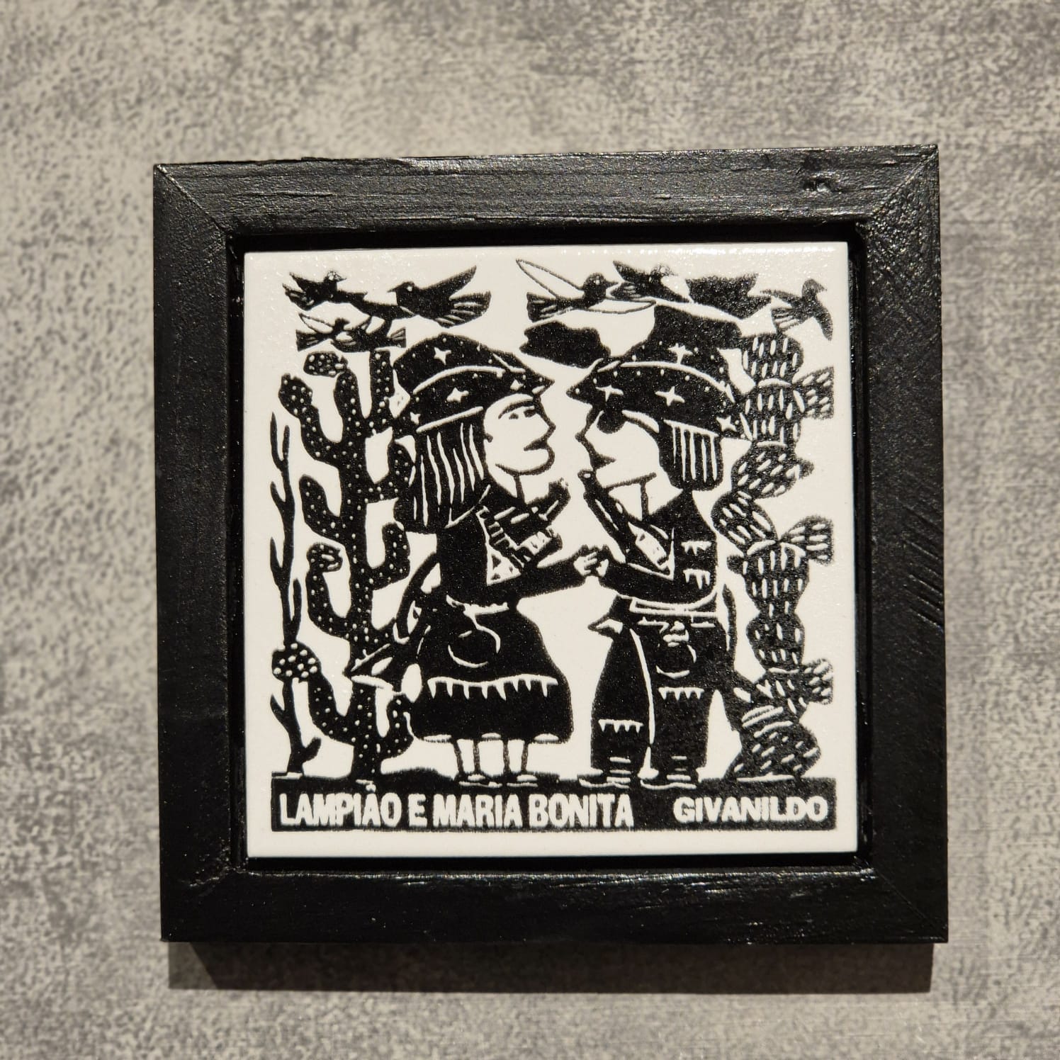 Quadrinho Lampião e Maria Bonita 20 X 20 cm
