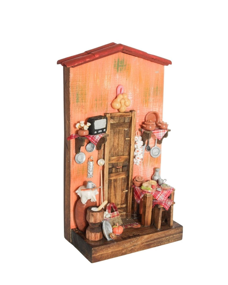 Quadro Cenas do Interior de Madeira