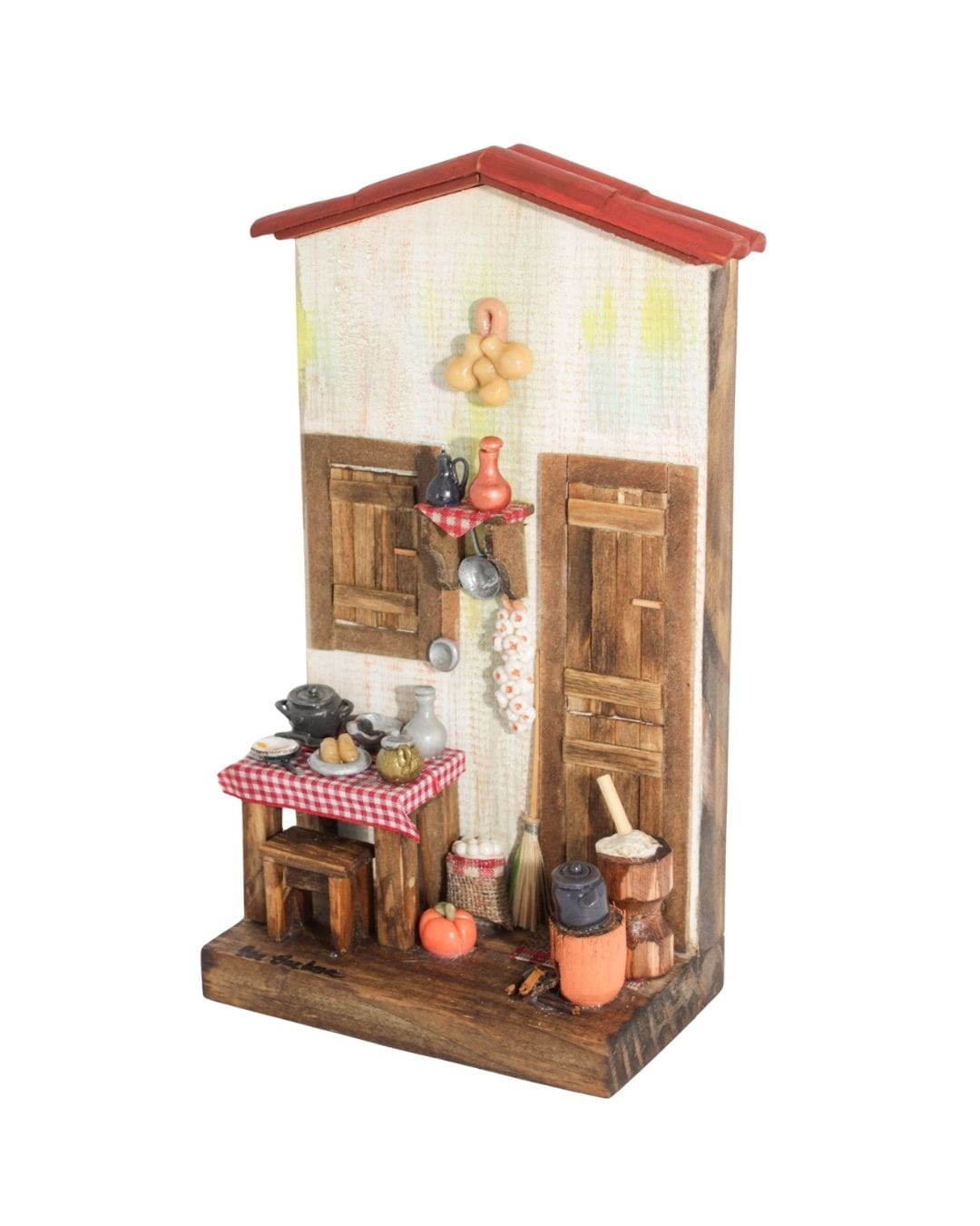 Quadro Cenas do Interior de Madeira