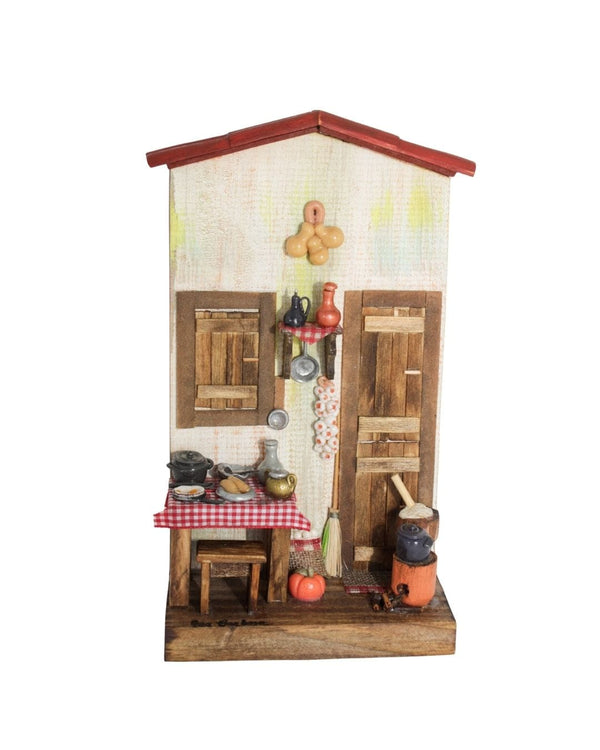 Quadro Cenas do Interior de Madeira