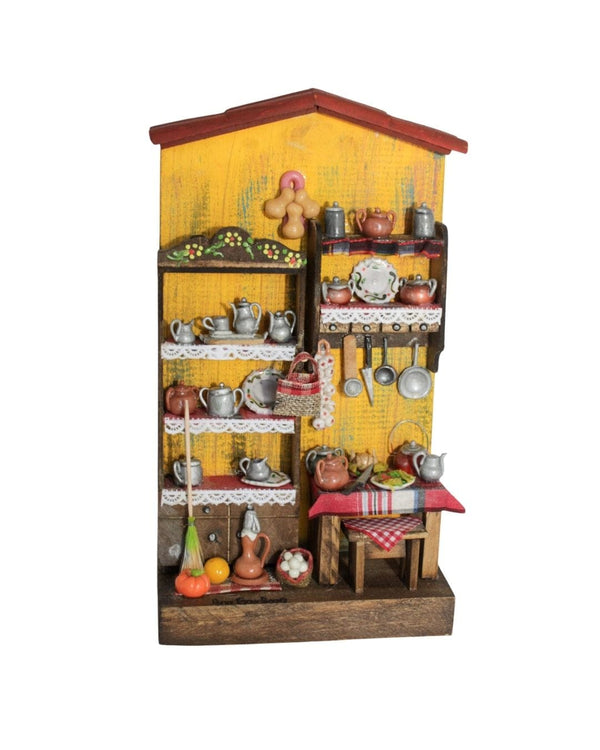 Quadro Cenas do Interior de Madeira