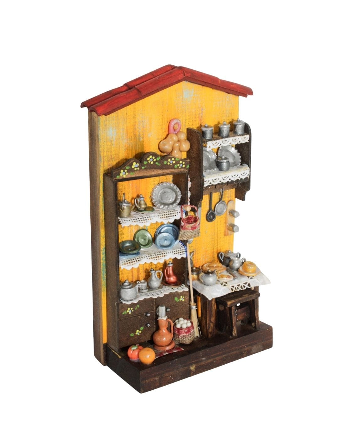 Quadro Cenas do Interior de Madeira