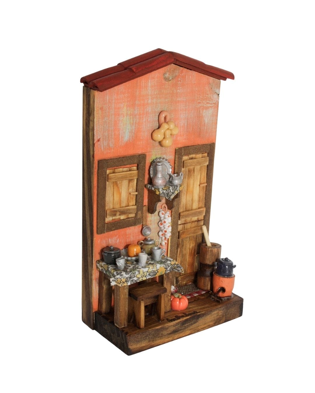 Quadro Cenas do Interior de Madeira