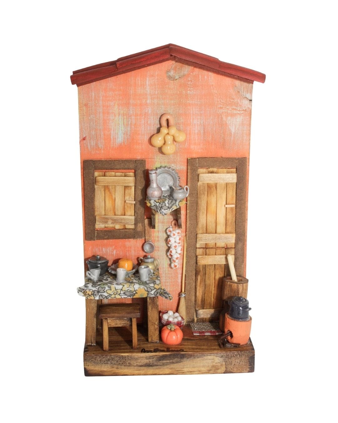 Quadro Cenas do Interior de Madeira