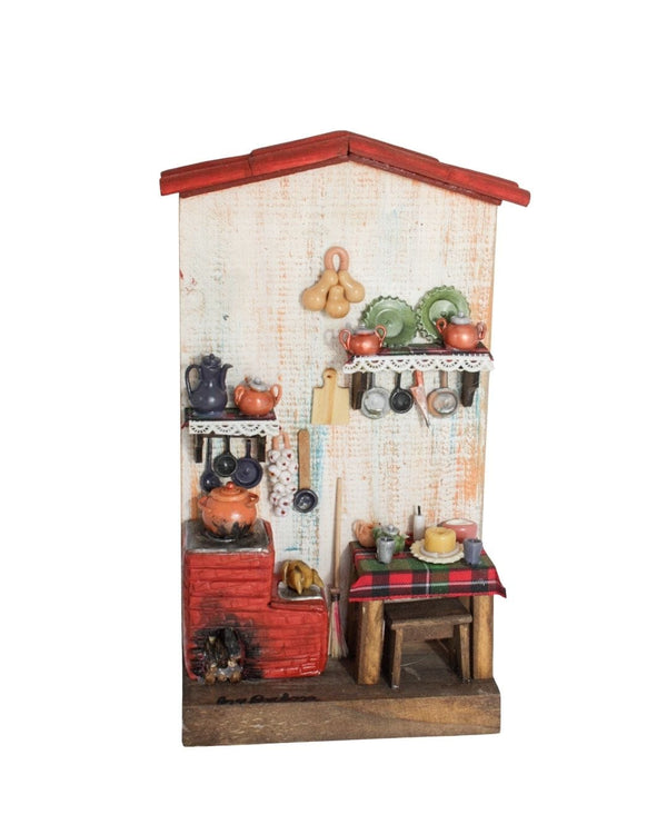 Quadro Cenas do Interior de Madeira