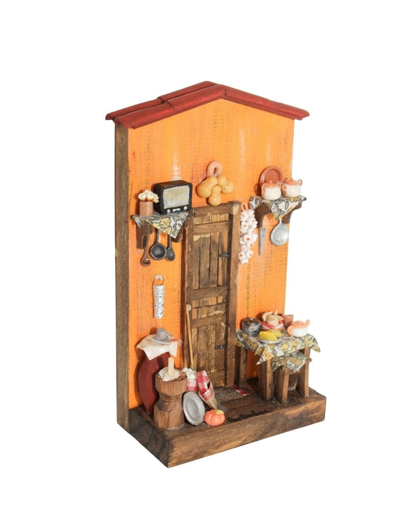 Quadro Cenas do Interior de Madeira