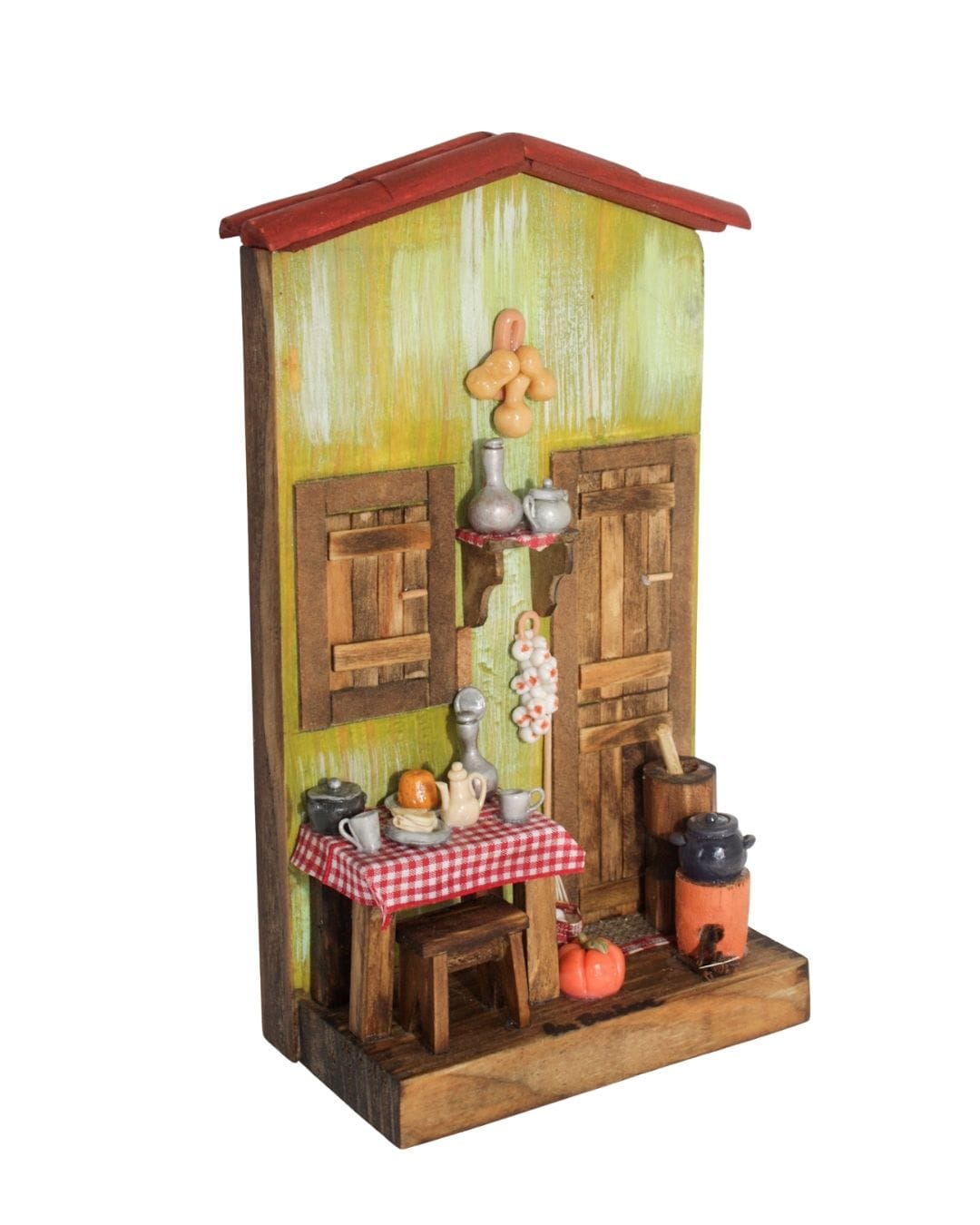 Quadro Cenas do Interior de Madeira