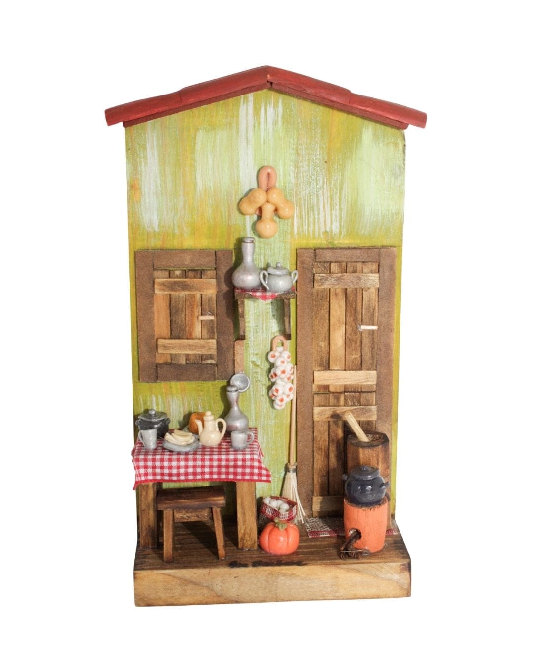 Quadro Cenas do Interior de Madeira