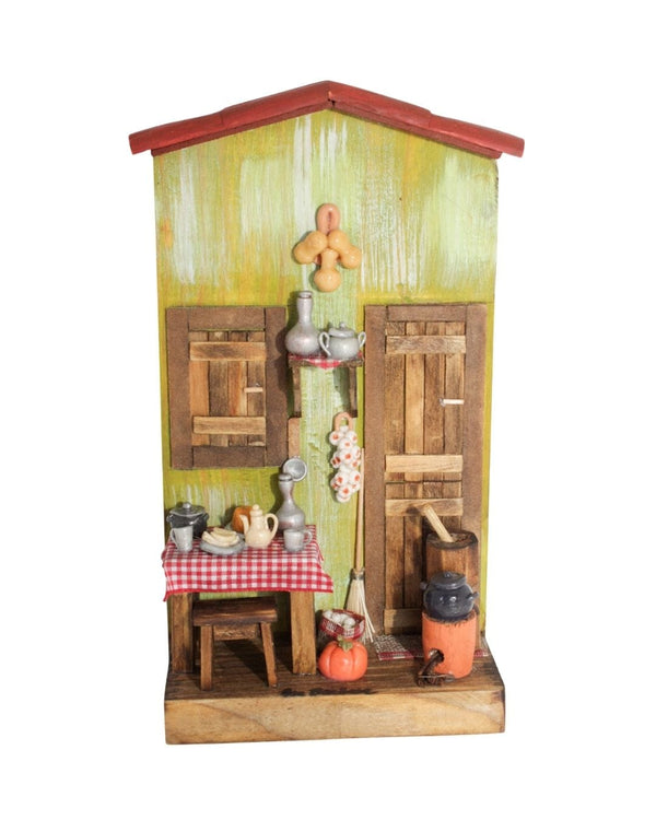 Quadro Cenas do Interior de Madeira