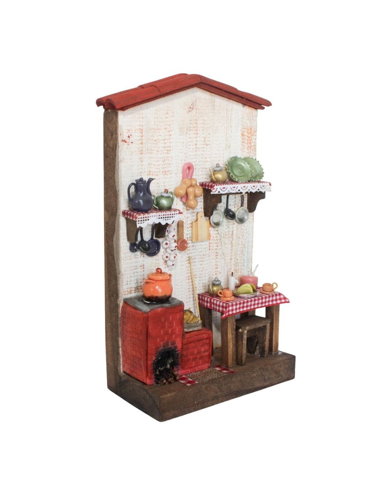 Quadro Cenas do Interior de Madeira