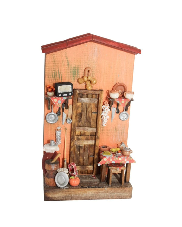 Quadro Cenas do Interior de Madeira