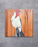 Quadro Decorativo Pássaro Galo de Campina 30 X 30 cm
