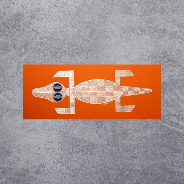 Quadro Jacaré Laranja