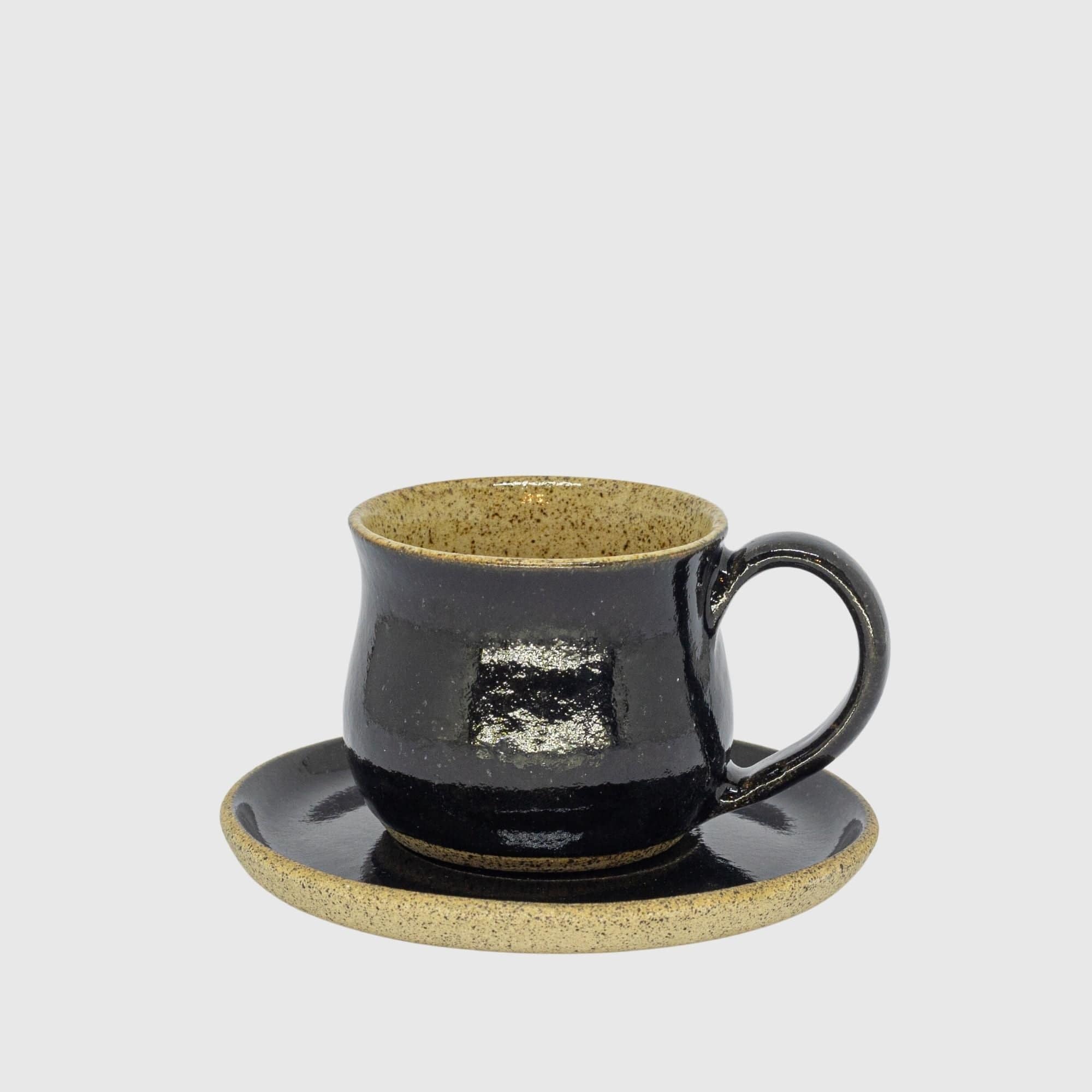 Xícara Preta em Cerâmica 180ml