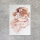 Pintura em Aquarela A Tatuada 3 30 x 43 cm