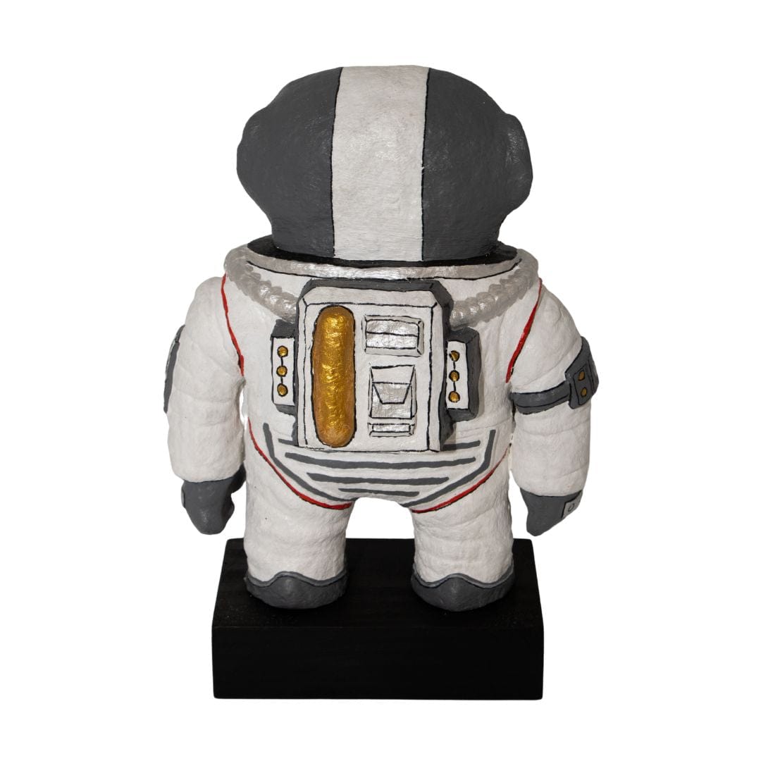 Escultura Macaco Astronauta em Papel Machê