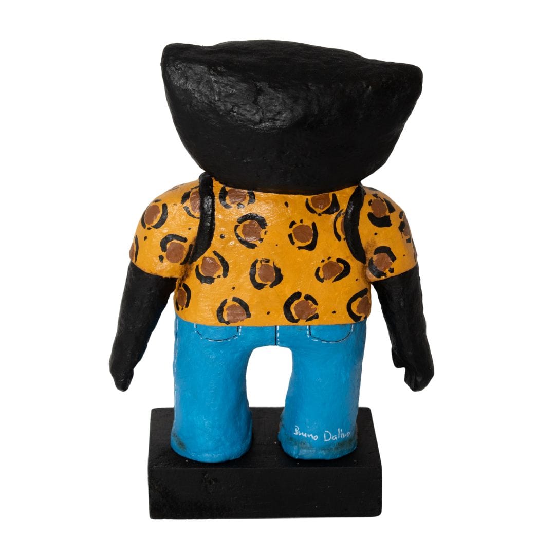 Escultura Gato Sanfoneiro em Papel Machê