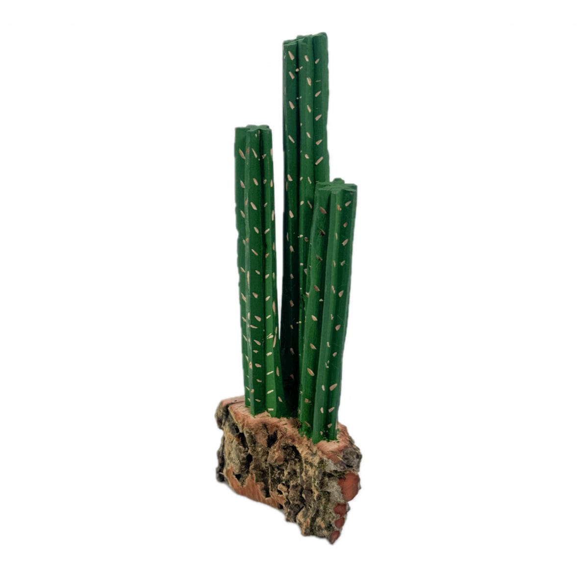 Escultura Cacto Talhado na Madeira CMS M 08