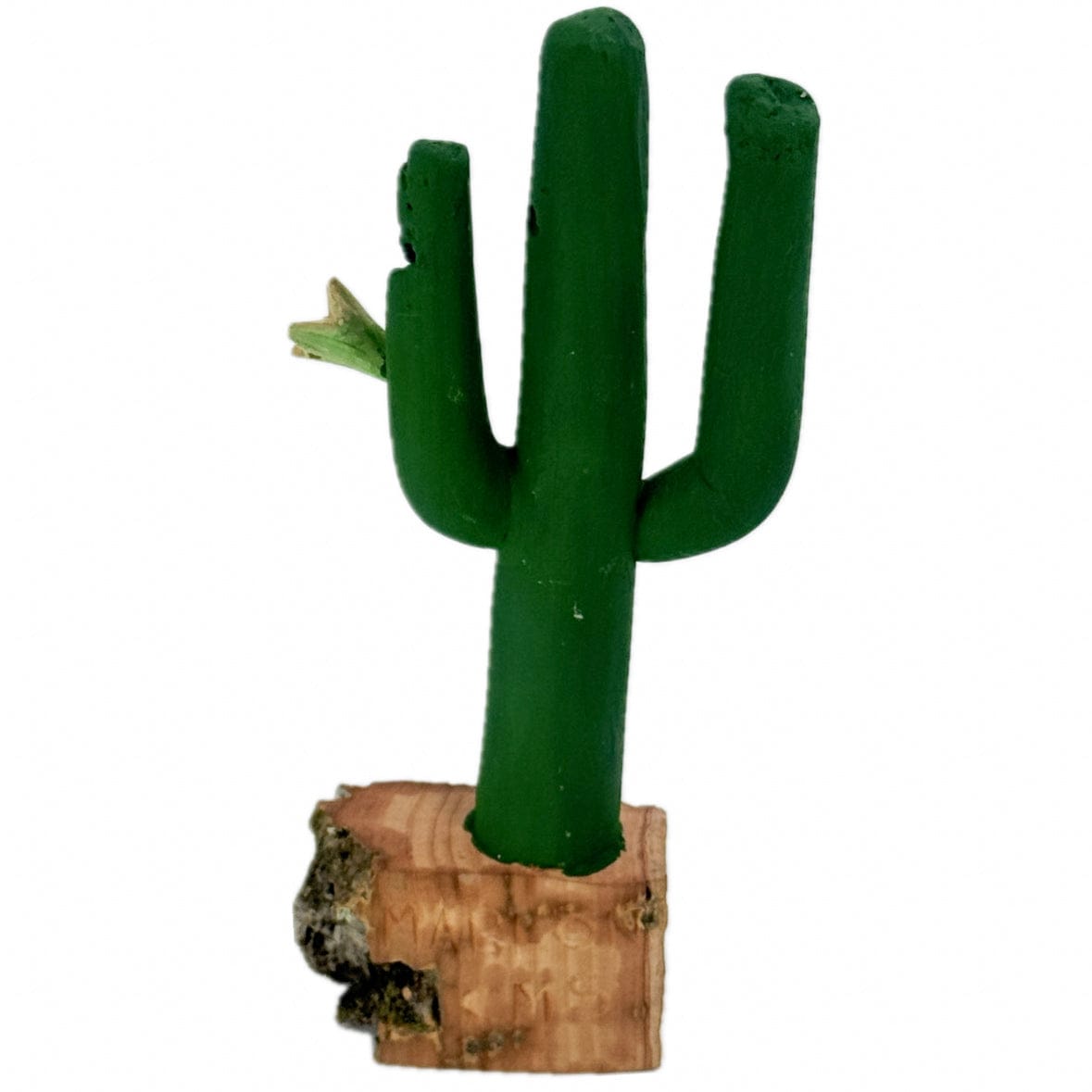 Escultura Cacto Talhado na Madeira CMS P 02