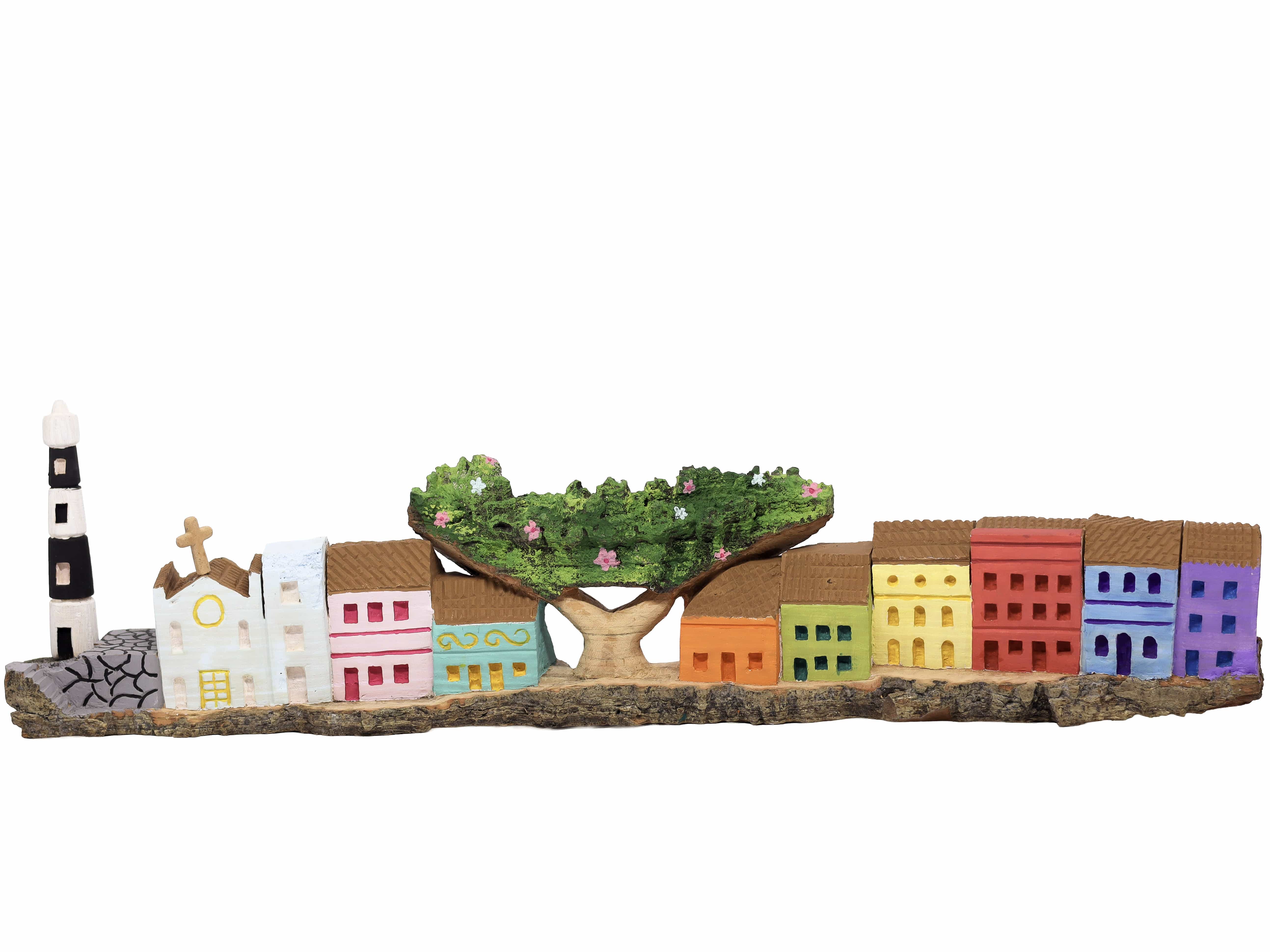 Escultura Casinha Talhada na Madeira CMS XG