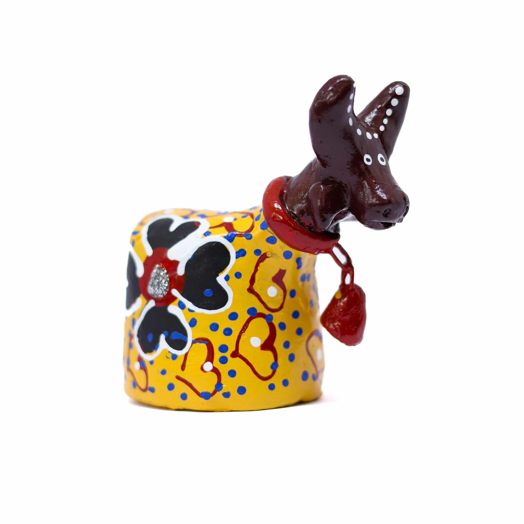 Escultura Bumbinha em Cerâmica Amarelo